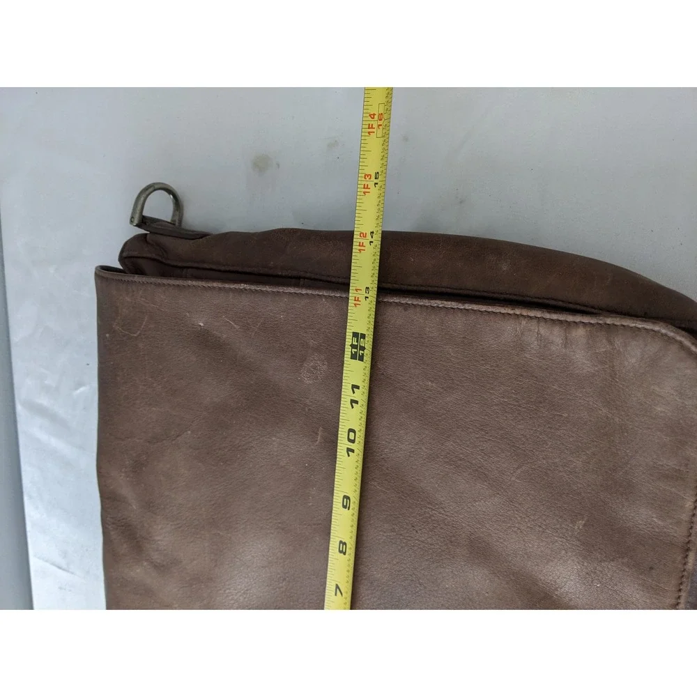 Coach Vintage Brown Leather Messenger Briefcase Bag 5217 NO STRAP FLAWS